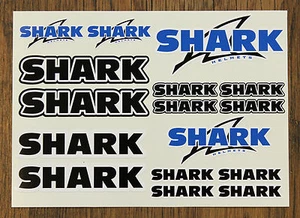 SHARK HELMET STICKER SETS - SHEET OF 16 STICKERS - DECALS - Helmet - Picture 1 of 1