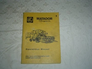 Claas Matador gigant giant combine operator's manual - Picture 1 of 1