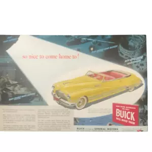 Pubblicità pubblicitaria Buick Nice to Come Home to Ad vintage 1945 - Foto 1 di 4