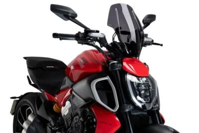 Parabrisas Pantalla Deportiva Ajustable Puig Humo Oscuro Ducati Diavel V4 2024 - 2025 Foto 1 de 4