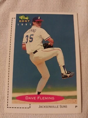 1991 DAVE FLEMING CLASSIC MINOR LEAGUE BASEBALL ROOKIE CARD RC #284 MARINERS - Image 1 of 2
