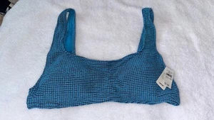 Aerie Women’s Scoop Encolure Degagee Bikini Top XL Blue - Picture 1 of 7