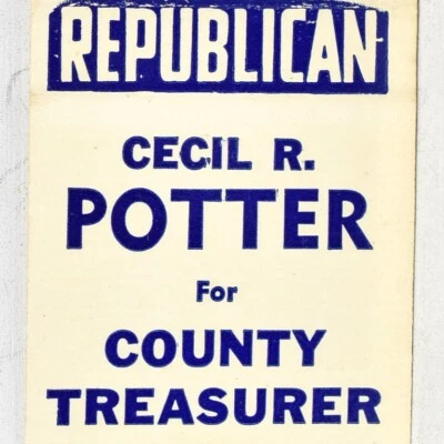 1960s Cecil R Potter Lawrence County Treasurer New Castle Pennsylvania - Bild 1 von 4