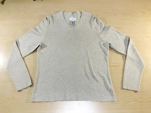 Studio Works Creamy Gold Shimmer, Gold Sparkel V-neck Sweater Sz M - Read - Picture 1 of 16