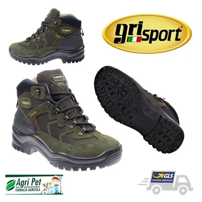 SCARPONCINO TREKKING N43 Grisport Verde Oliva Scarpone Scarpe Trekking