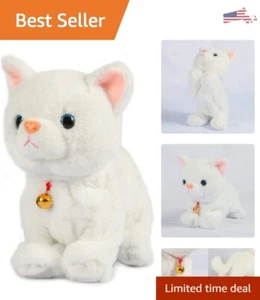 Premium Interactive Plush Toy Cat - Sound Control - Realistic - White - Picture 1 of 9