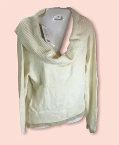 Anthropology Sleeping On Snow L Pullover Häkelborte Stehkragen Neu - Bild 1 von 7