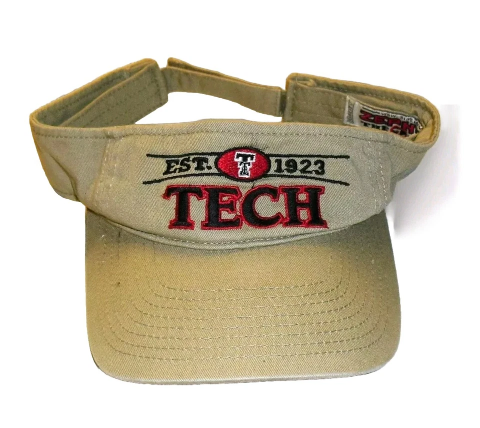 Texas Tech Red Raiders Established 1923 Logo Mens Zephyr Visor hat cap New Ncaa - Image 1 of 3