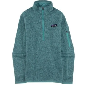 Patagonia Half 1/4 Zip Fleece Blue Aqua Teal Jacket Women’s Small Better Sweater - Picture 1 of 8
