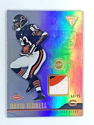 2001 Pacific Private Stock Titanium /75 David Terrell #160 - Image 1 of 2