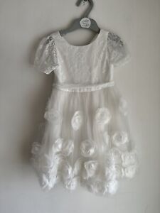 Monsoon Bridesmaid Flower Girl Party Dress Age 3, White 🍃benefits Charity 🍃