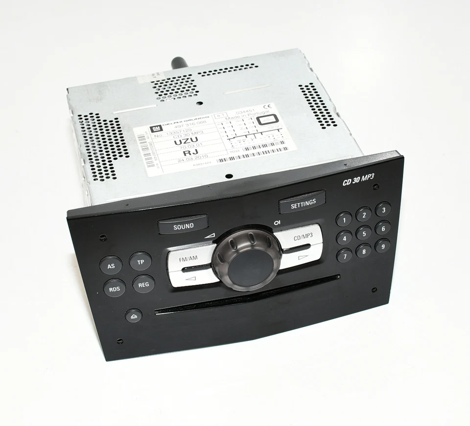 Autoradio CD-Radio  13357129 KOHLEFARBEN PIANO Corsa D Original Delphi - Bild 1 von 4