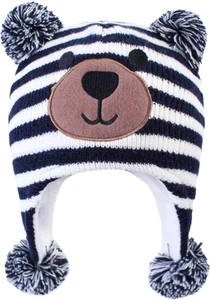LANGZHEN Toddler Winter Hat Fleece Lined Warm Beanie Kids Earflap Cap - Picture 1 of 12