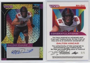 2023 Leaf Vivid Black Mojo /5 Dalton Kincaid #BA-DK1 Rookie Auto RC