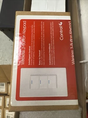 Control 4 3-Button Light Almond Keypad  - Image 1 of 4