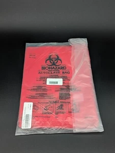 VWR Autoklavbeutel Haltebeutel Kat Nr. 13166-0000 Biohazard rot 8 1/2 x 11" 100 Beutel - Bild 1 von 1
