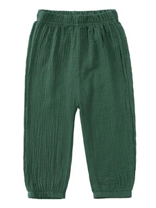 Boys Girls Cotton Linen Pants Casual Beach Bloomers Toddler Kids Loose Trousers - Picture 1 of 61