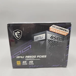 -NEW- MPG A850G PCIE 5 Gaming Power Supply Full Modular 80+ Gold Certified 850W - Zdjęcie 1 z 3