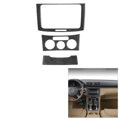 Cubierta interior de consola central de fibra de carbono para Volkswagen Passat 2006-2011 Foto 1 de 4