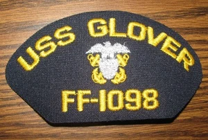 Navy USS GLOVER FF-1098 Schiffsabzeichen Aufnäher Bügelbild NEU - Bild 1 von 1