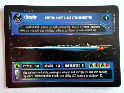 Star Wars CCG Executor Super Class Star Destroyer Rare Foil SRF Reflections I 1 - Image 1 of 2