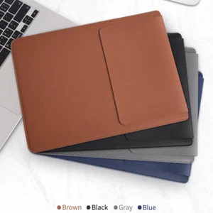 For Laptop 11 13 14 15 16 inch Sleeve Case Notebook PU Leather Bag Macbook Air - Picture 1 of 18