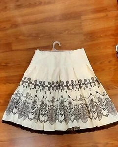 Apt.9 Damen cremefarben und braun Foral Rock Größe 8 100 % Baumwolle Western Cowgirl Rodeo - Bild 1 von 11