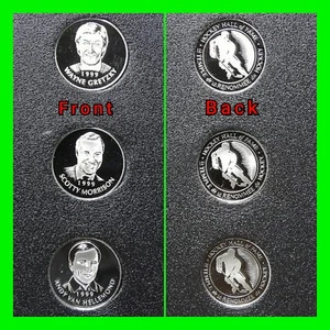 Seltene kanadische Sterling Silber Hockey Hall of Fame Inductee Medaillon Sammlung  - Bild 1 von 8