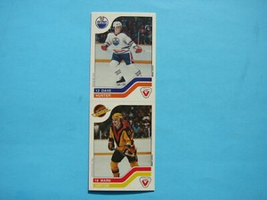 1983/84 VACHON NHL HOCKEY CARD PANEL #29 DAVE HUNTER #109 MARK KIRTON NM SHARP+