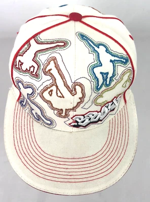 Ethos B Boyz Fitted Hat White Embroidered Form Fitted Cap Size Large - Image 1 of 4