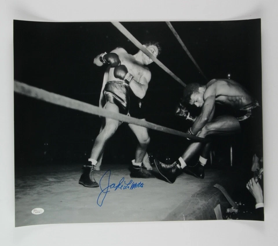 Jake LaMotta The Raging Bull Signed 16x20 Photo (JSA) - A - Image 1 of 1