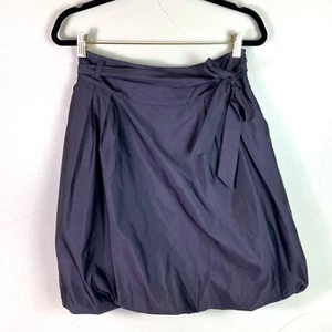 Banana Republic lila gefütterter Rock Ballonsaum plissierte Krawatte Taille Größe 6P Taschen - Bild 1 von 7