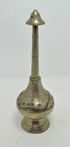 Antique Brass Holy Water Sprinkling Water Gulabdani Original Old Engraved - Picture 1 of 6