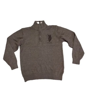 Retro U.S. Polo Assassin Mens Brown Embroidered Medium Sweater - Horse Logo- VTG - Picture 1 of 13