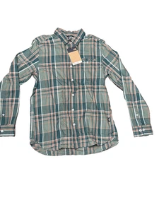 The North Face Shirt Mens Medium Green Plaid Junction Woven Long Sleeve Cotton - Picture 1 of 8