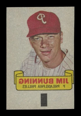 1966 Topps Rub-Offs Set-Break Jim Bunning *GMCARDS* Foto 1 de 2