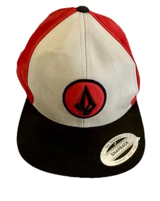 NWOT VOLCOM Hat HAWAII SnapBack Mesh Back Red/Blue/Grey - Image 1 of 4