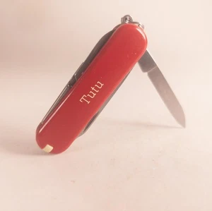 Swiss Army Knife Victorinox Classic SD 58mm Pocket Knife Red TUTU Logo - Picture 1 of 5