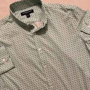 Mizzen + Main Leeward Classic Mens Mint Green Geometric Print Sz L shirt - Picture 1 of 7