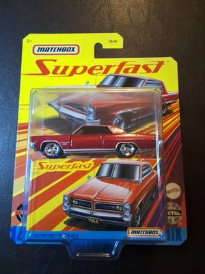 2020 Matchbox RED 1964 PONTIAC GRAND PRIX Superfast True Grip Tires FREE SHIP - Image 1 of 3