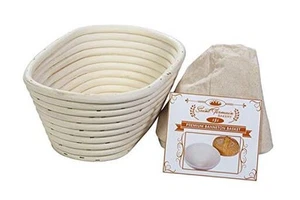 Premium Round Bread Banneton Basket with Liner - Perfect Brotform Proofing - Picture 1 of 7