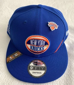 NY KNICKS HAT NEW ERA 9FIFTY CAP W PIN SNAPBACK DRAFT SERIES MSG NBA BASKETBALL - Picture 1 of 8