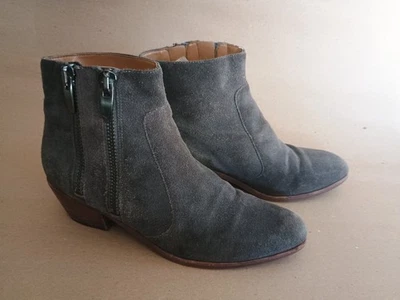 Via Spiga замшевые двойной молнии ботильоны «Celina» серый размер 38 США 8 кожи - Изображение 1 из 4