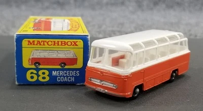 VTG LESNEY MATCHBOX 1-75 SERIES No 68 MB MERCEDES COACH BUS W/BOX NICE - Image 1 of 4