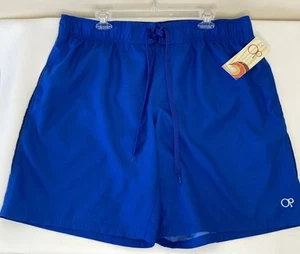 NEW OP Ocean Pacific Board Short Mens XL 40-42 Swim Trunks lined Blue elastic - Picture 1 of 13
