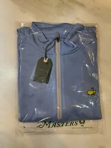 2025 Light Blue MASTERS Tech Quarter zip Pullover - Picture 1 of 2