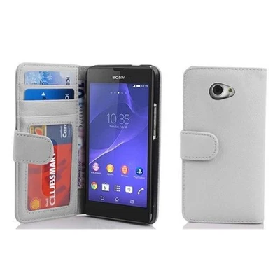 Custodia per Sony Xperia M2 / M2 AQUA Portafoglio Cover Carte Magnetica Case - Immagine 1 di 3