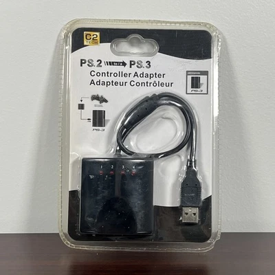 USB PS2 To PS3 Game Controller Adaptor Converter Cable For Sony PlayStation 2 3 - Image 1 of 2