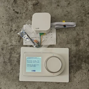 Lux GEO-WH Wi-Fi Thermostat White Works/ Google & Alexa Wheel Control - Picture 1 of 7