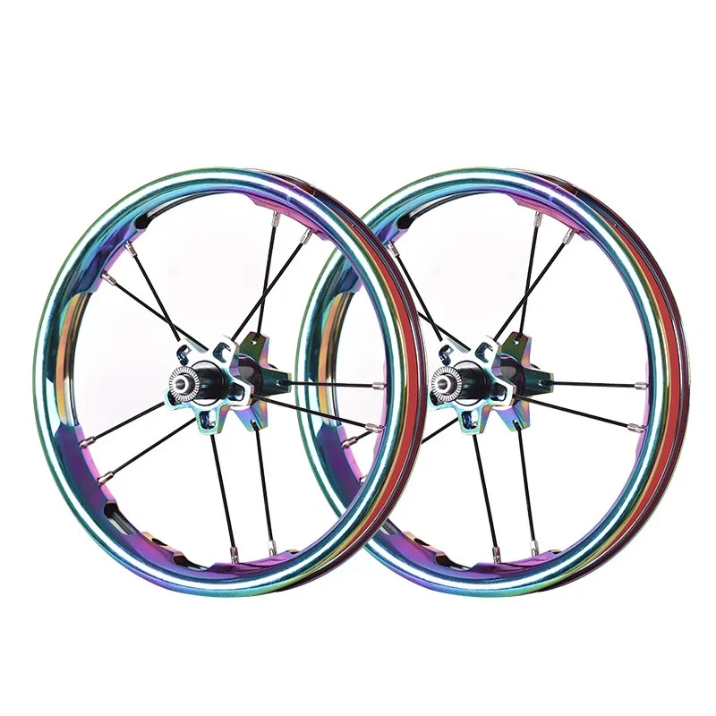 12In Bike Wheelset with V Brake & Sliding Disc Brake Wheel Straight Pull Bearing - Image 1 of 4
